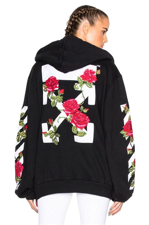 off white rose hoodie replica